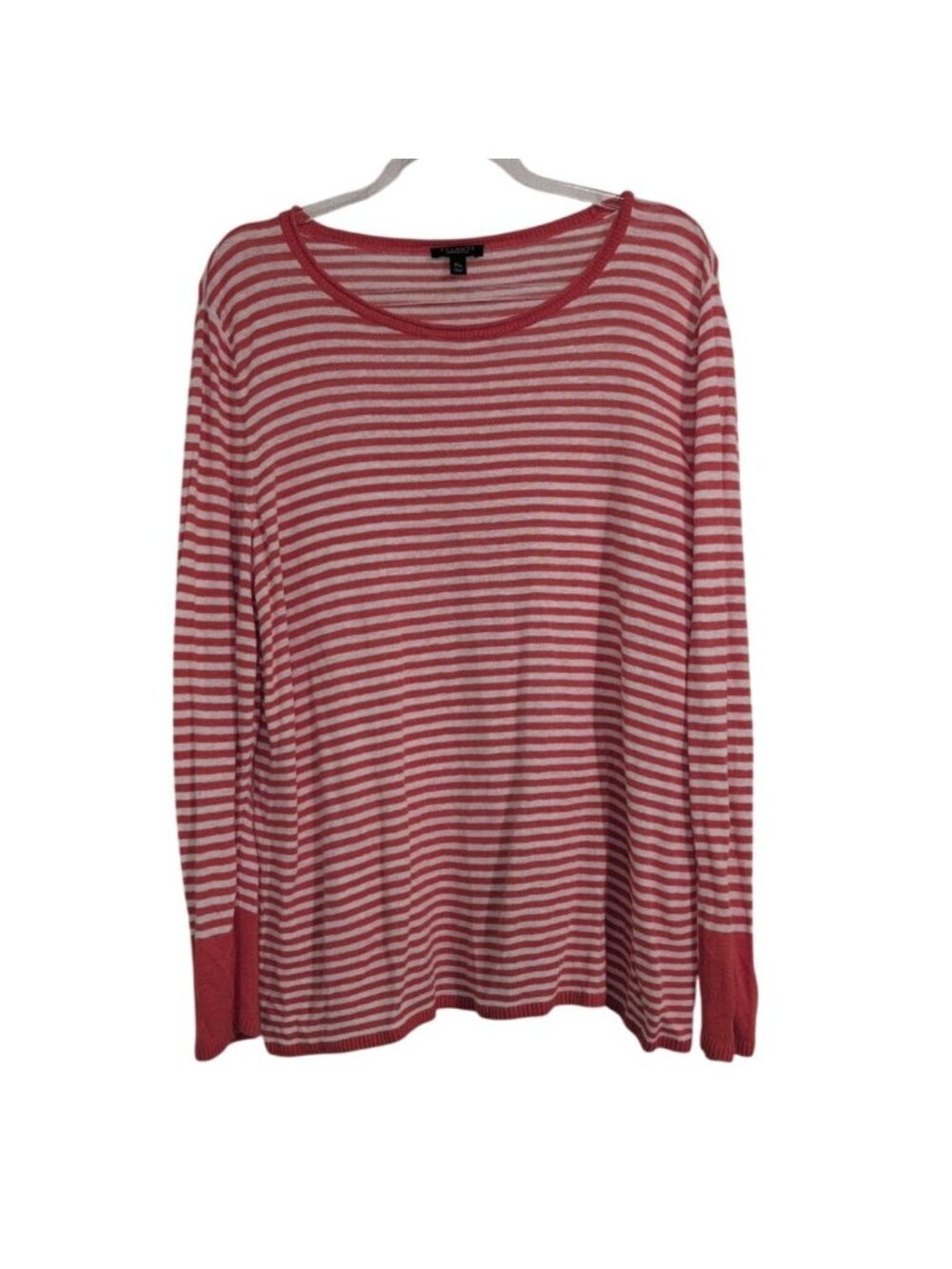 Talbots Stripe Shirt Womens Petite Size 1X Lightweight Linen Blend Preppy Nautic